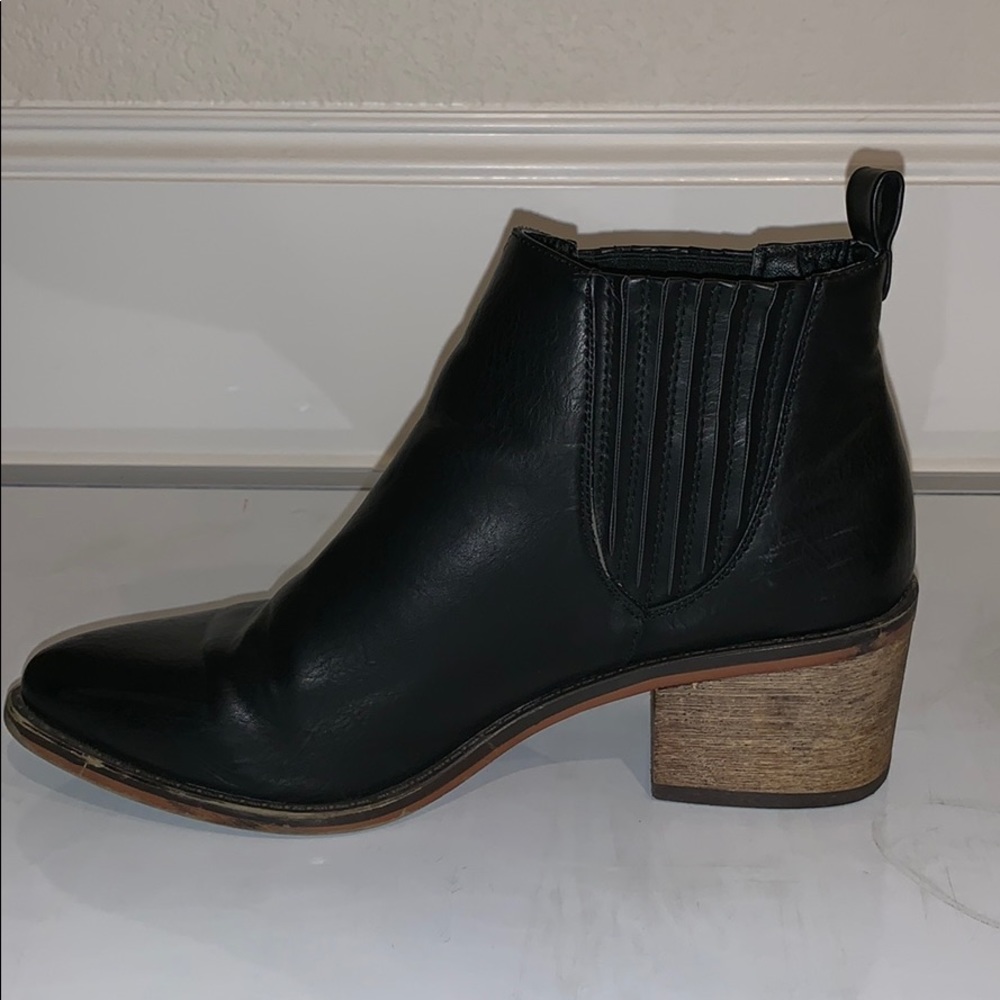 Black Leather booties